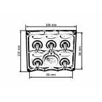 Kapcsolópanel 12V SPST / ON-OFFx5, 1xGZ, 3B 15A IP68 kép