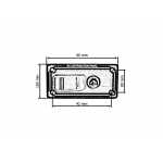 Kapcsolópanel ALU, ON-OFFx1, 1BA 10A kép