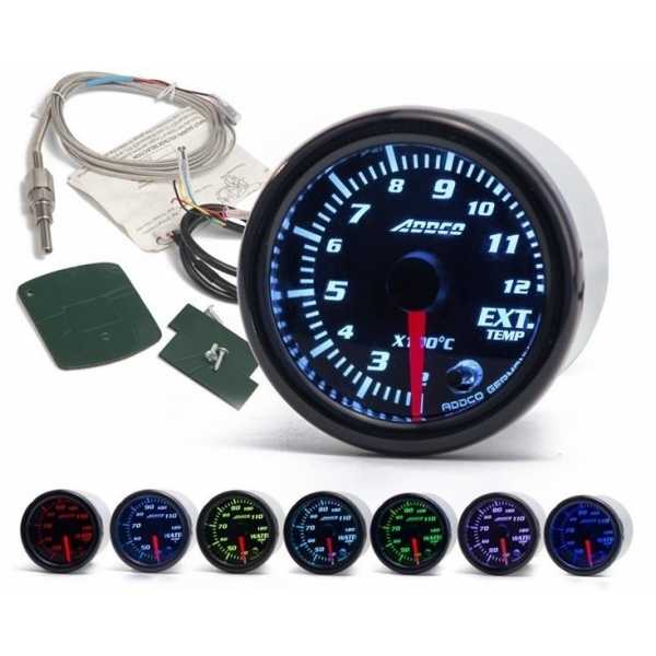ADDCO 52 mm kipufogógáz hőfokmérő óra (EGT) kép