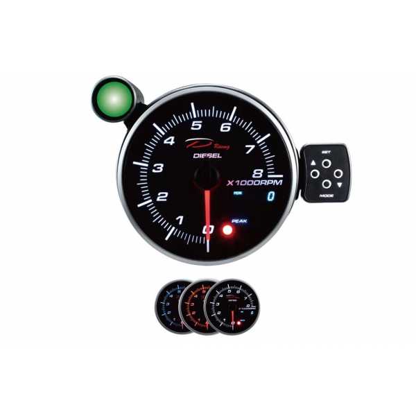 Fordulatszámmérő DEPO PK 95mm Rev Counter Diesel kép